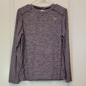 Boy XL Russell Athletic Heathered Black Long Sleeve Shirt